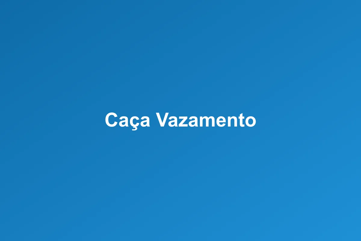 Caça vazamento em São Paulo
