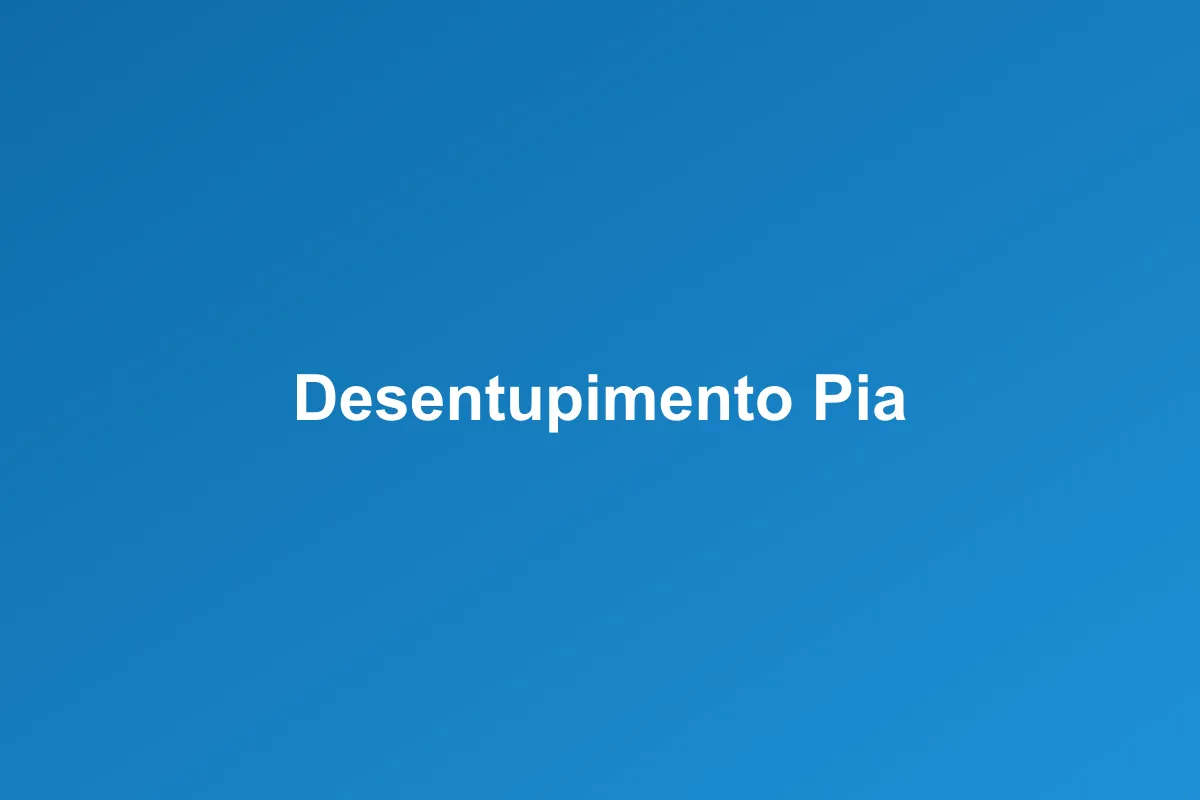 Desentupimento de pia em São Paulo